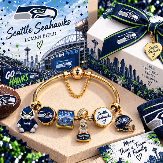 Premium NFL SS Fan Legacy Gold Charm Bracelet V7