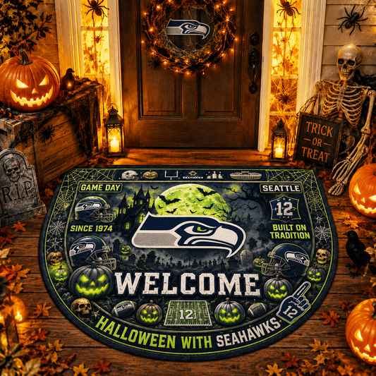 Premium NFL SS Halloween Welcome Doormat