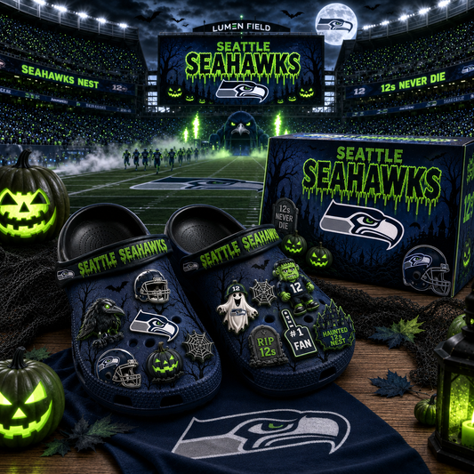 Premium NFL SS Haunted Game Day Halloween Charm Clogs