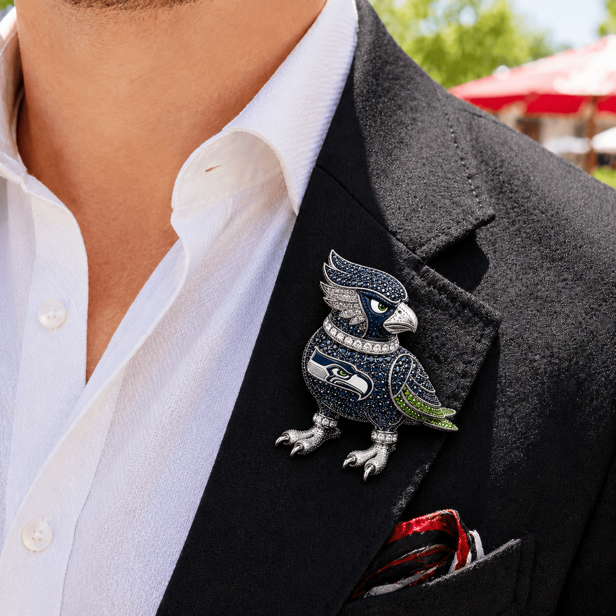 Premium NFL SS Luxury Sculptural Brooch