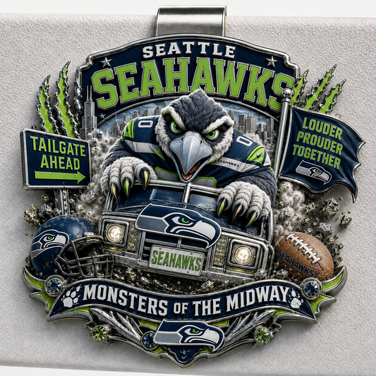 Premium NFL SS Mascot Tailgate 3D Car Visor Clip