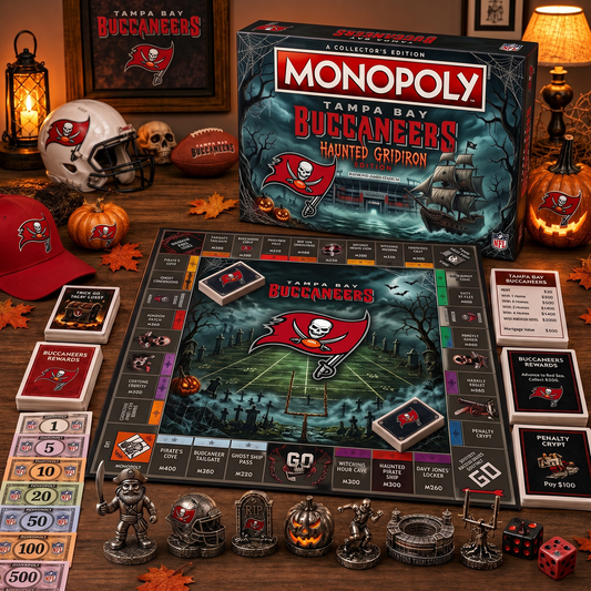 Premium NFL TB Halloween Monopoly Collector’s Edition Board Game V2