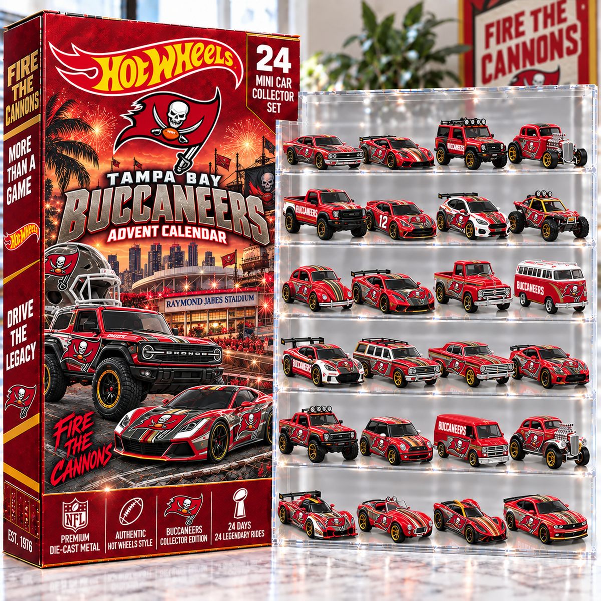 Premium NFL TB Mini Car Advent Calendar V4