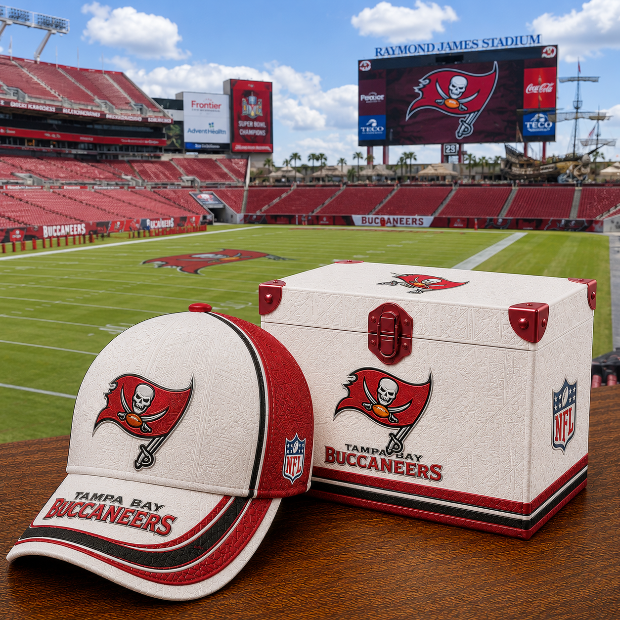 Premium NFL TBB Embossed Leather Cap V2