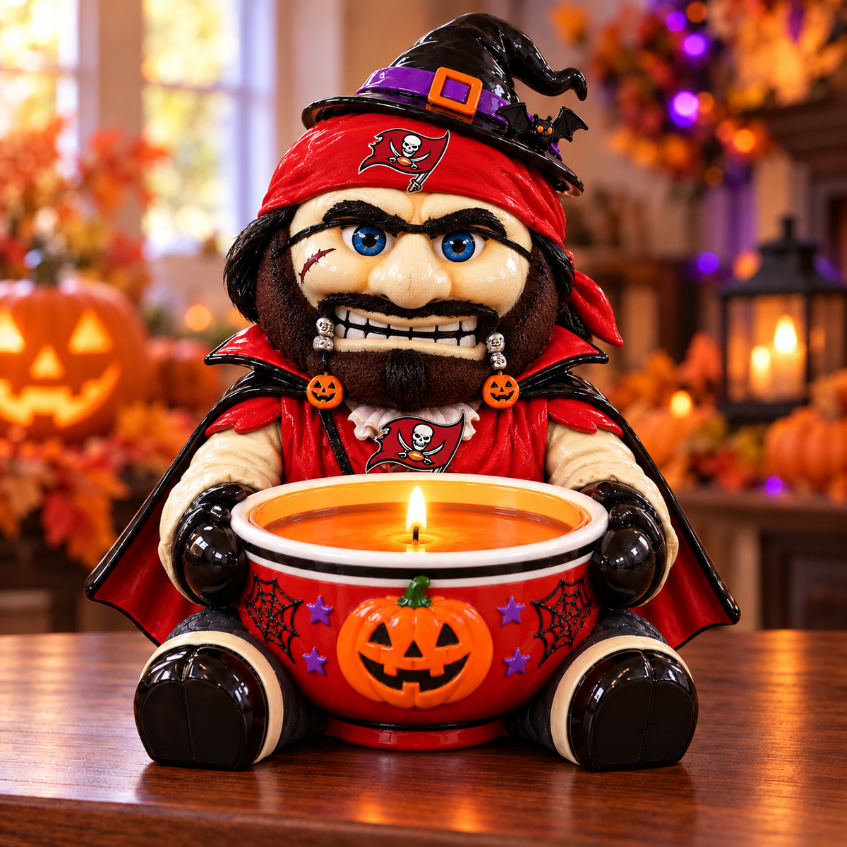 Premium NFL TBB Halloween Candle Holder