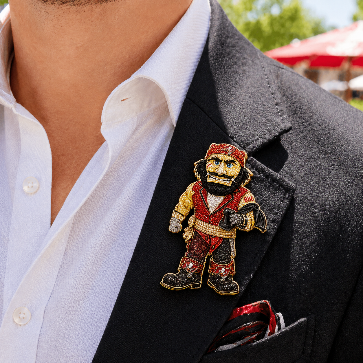 Premium NFL TBB Luxury Sculptural Brooch
