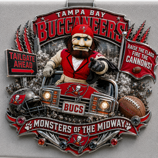Premium NFL TBB Mascot Tailgate 3D Car Visor Clip