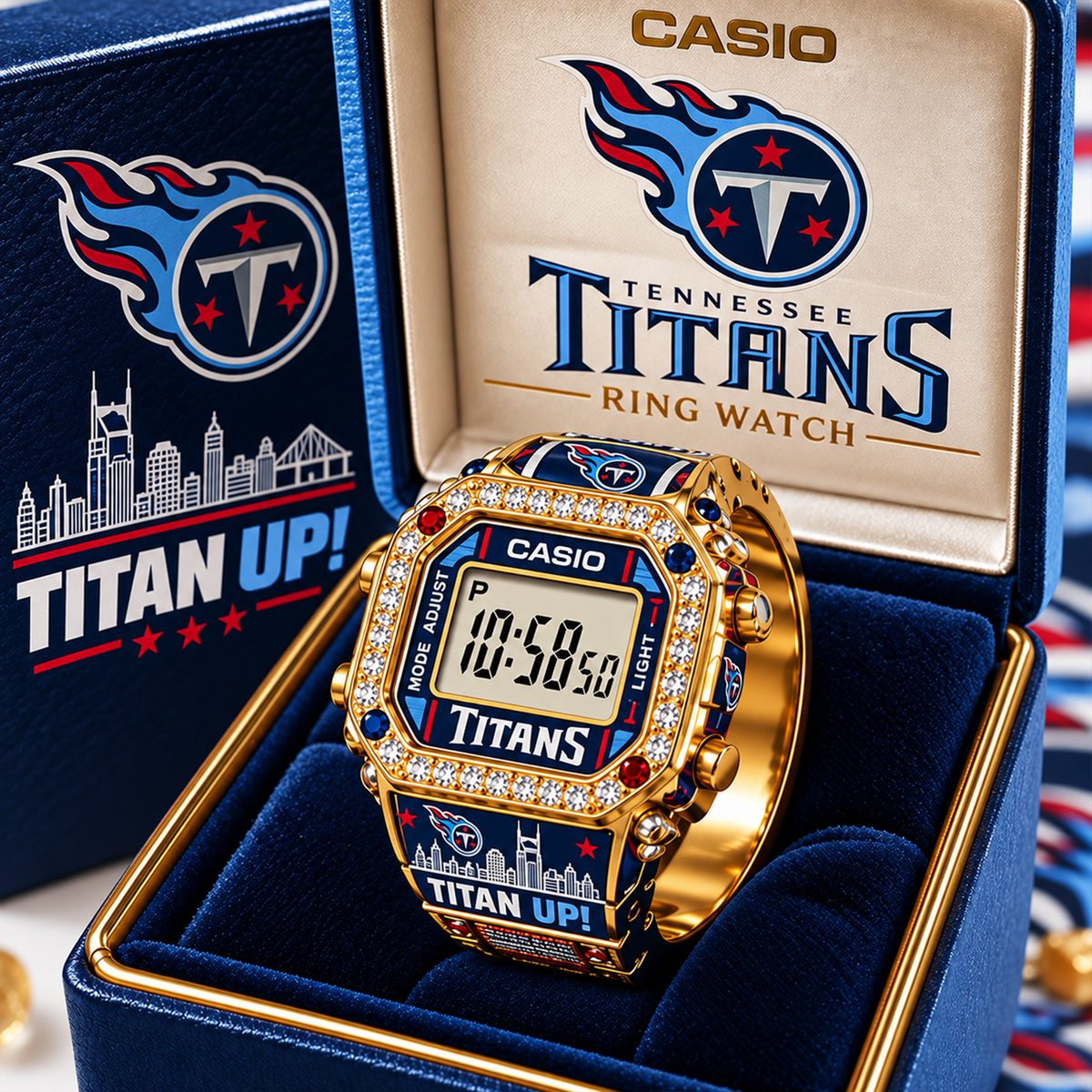 Premium NFL TEN Gold Ring Watch
