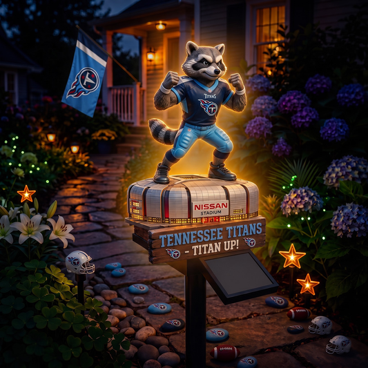 Premium NFL TEN Mascot Stadium LumiGarden Solar Lights