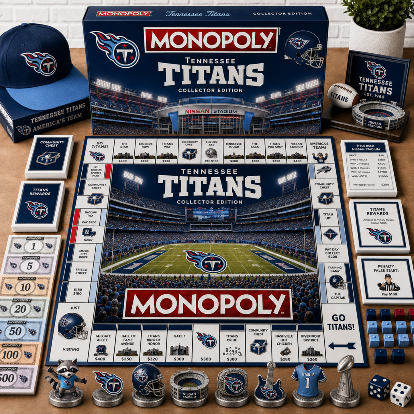 Premium NFL TEN Monopoly Collector’s Edition Board Game