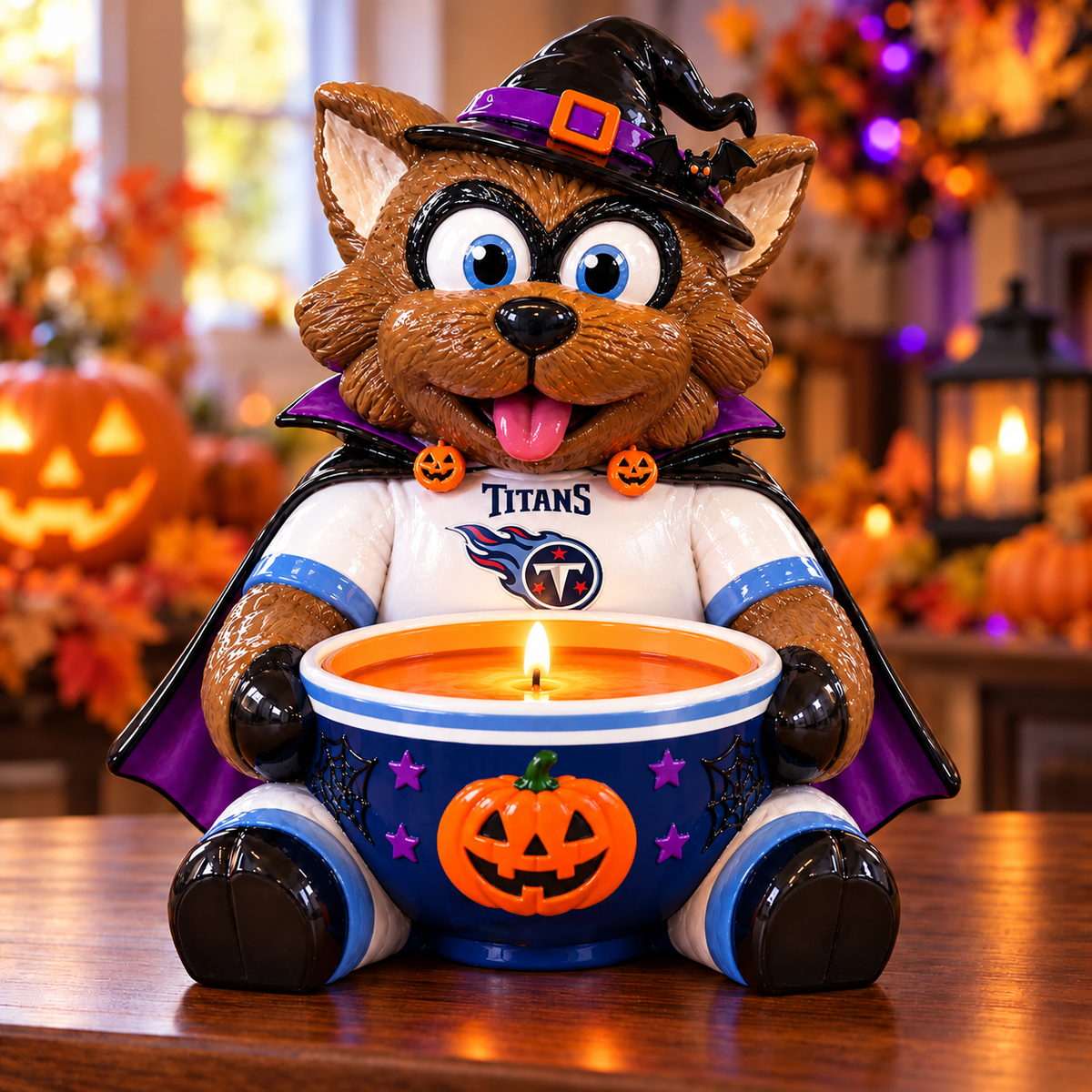 Premium NFL TT Halloween Candle Holder