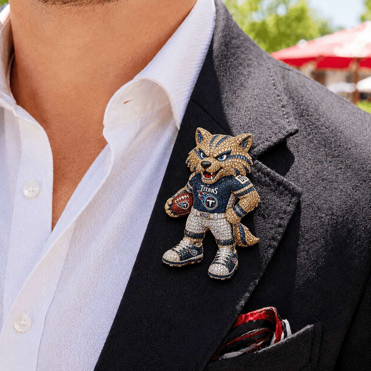 Premium NFL TT Luxury Sculptural Brooch