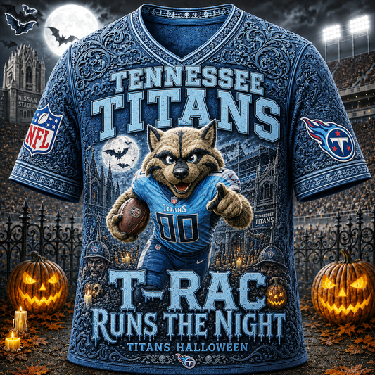 Premium NFL TT Runs the Night Halloween Mascot T-shirt