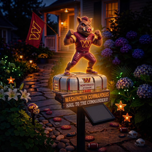 Premium NFL WAS Mascot Stadium LumiGarden Solar Lights