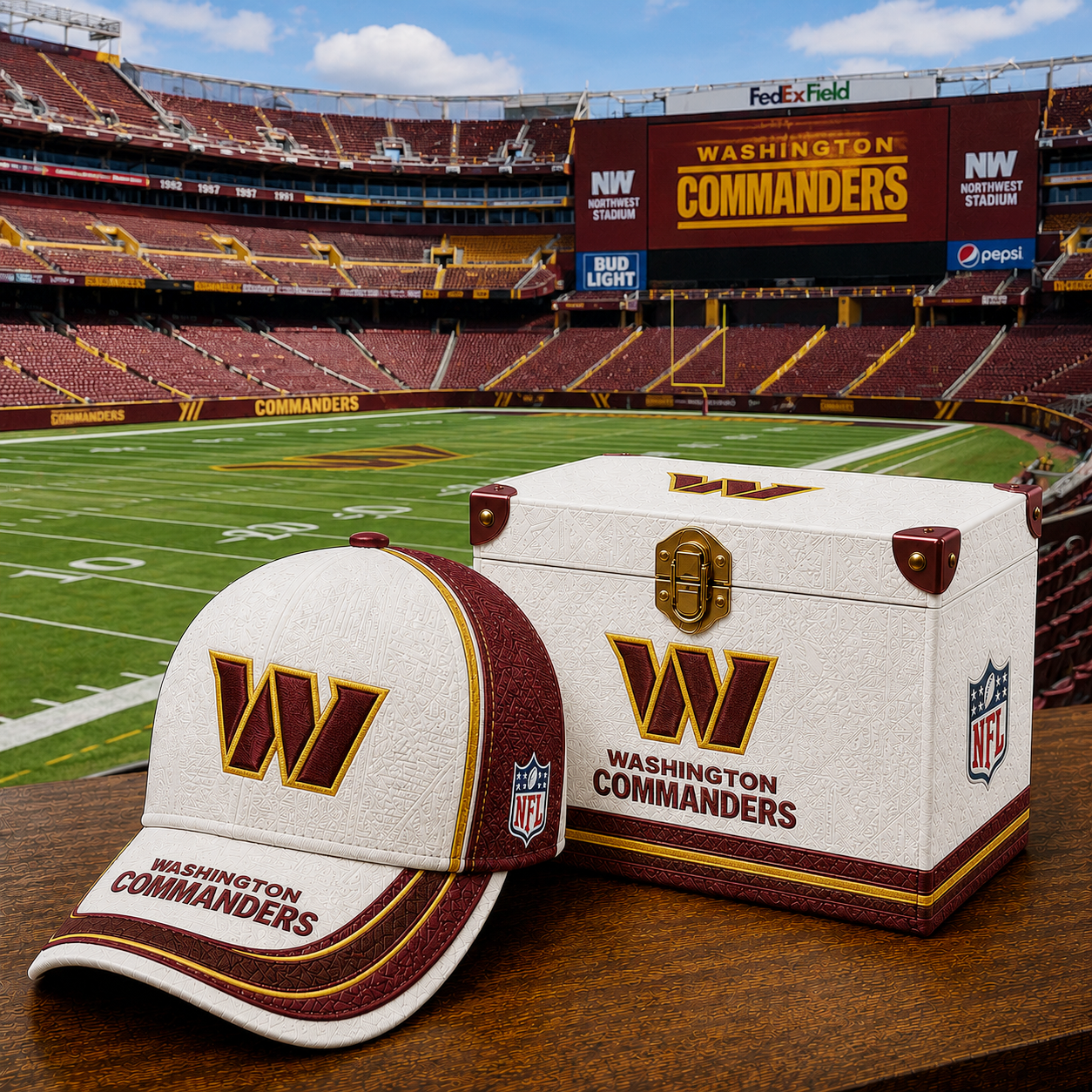 Premium NFL WC Embossed Leather Cap V2