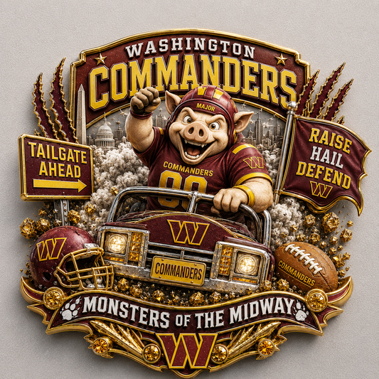 Premium NFL WC Mascot Tailgate 3D Car Visor Clip