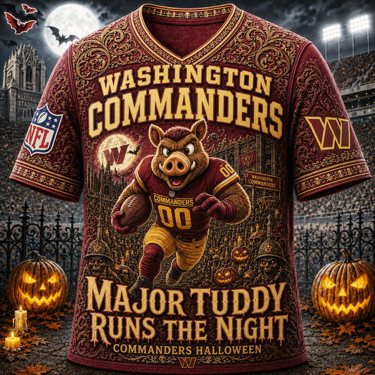 Premium NFL WC Runs the Night Halloween Mascot T-shirt