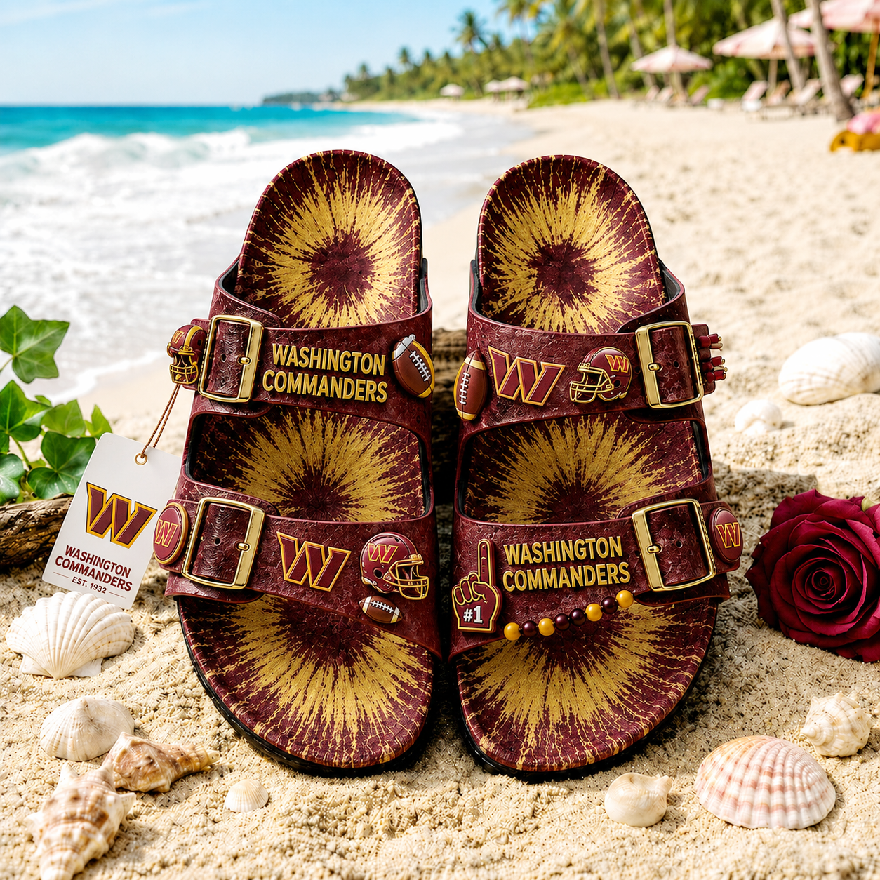 Premium NFL WC Summer Splash Birkenstocks Shoes