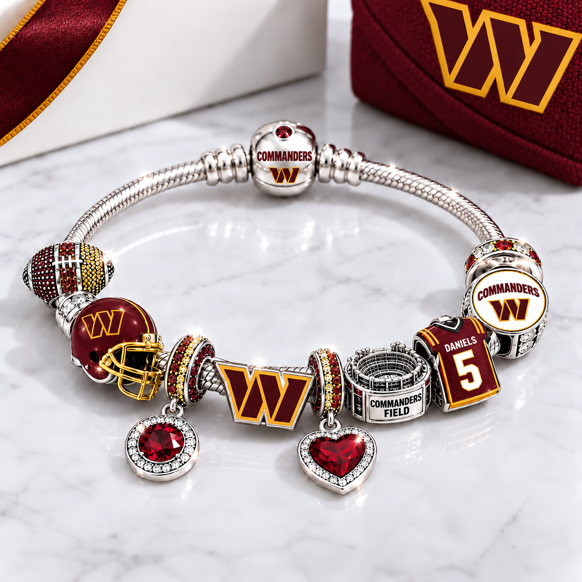 Premium NFL WC Team Spirit Charm Bracelet V8
