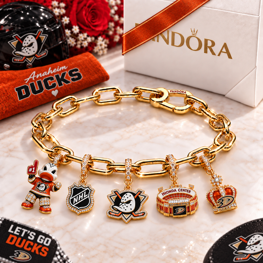 Premium NHL AD Game Day Gold Charm Bracelet V5