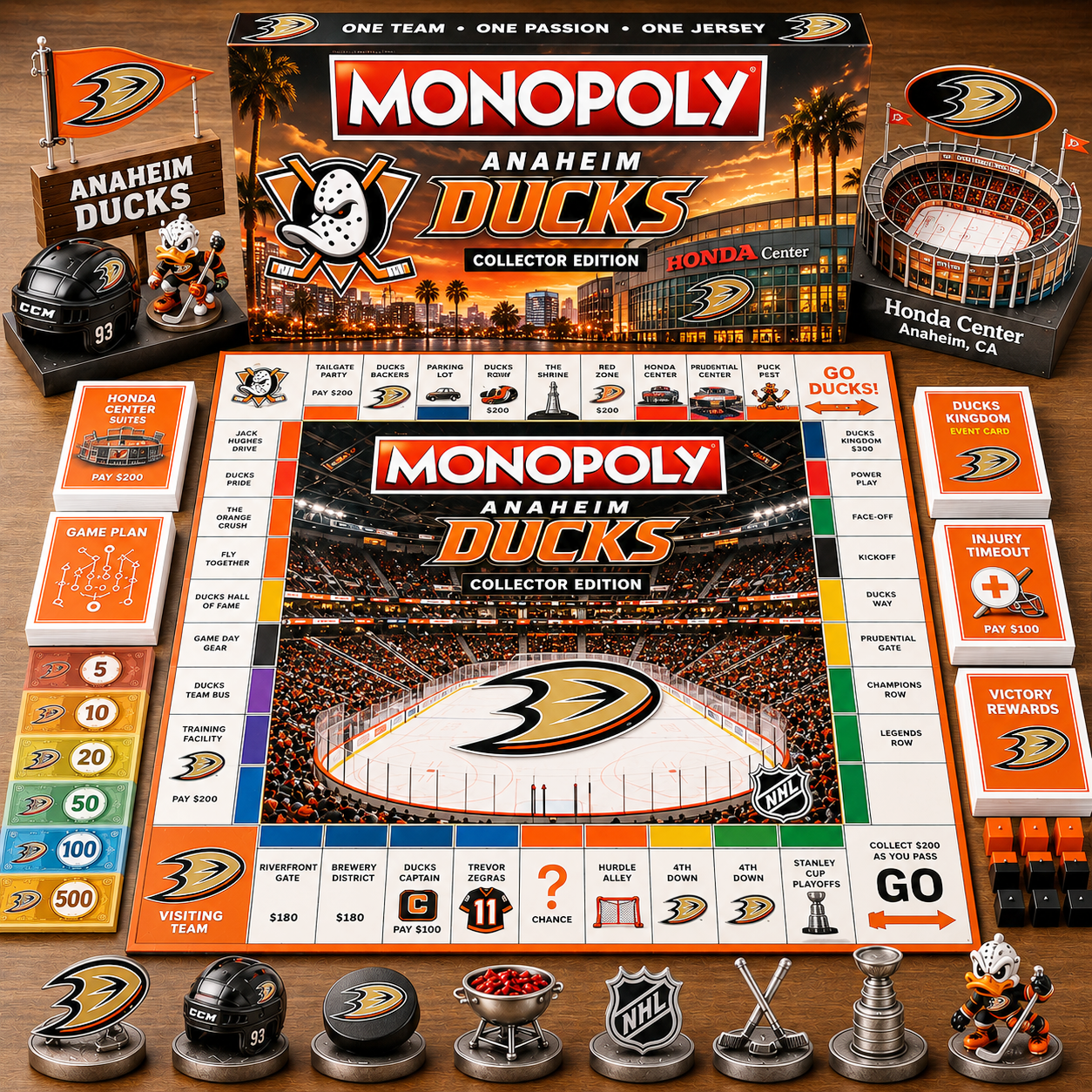 Premium NHL AD Game Night Monopoly Collector’s Edition Board Game V5
