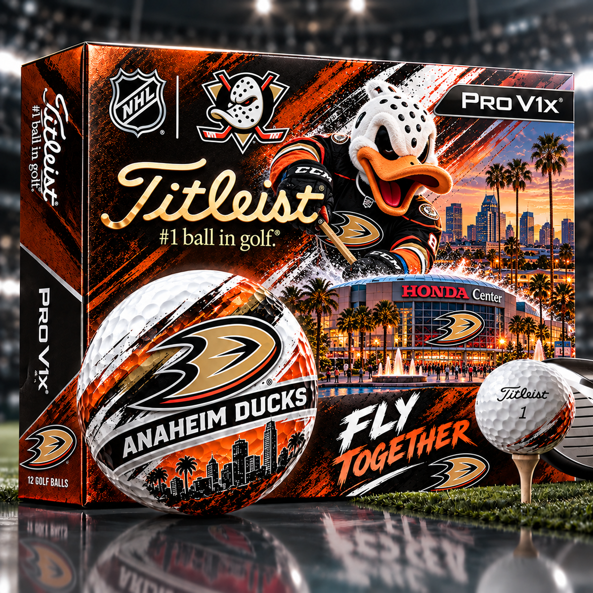 Premium NHL AD x Titleist Pro V1 Skyline & Stadium Golf Balls Set