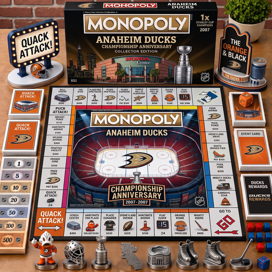 Premium NHL ANA Championship Anniversary  Monopoly Collector’s Edition Board Game V3
