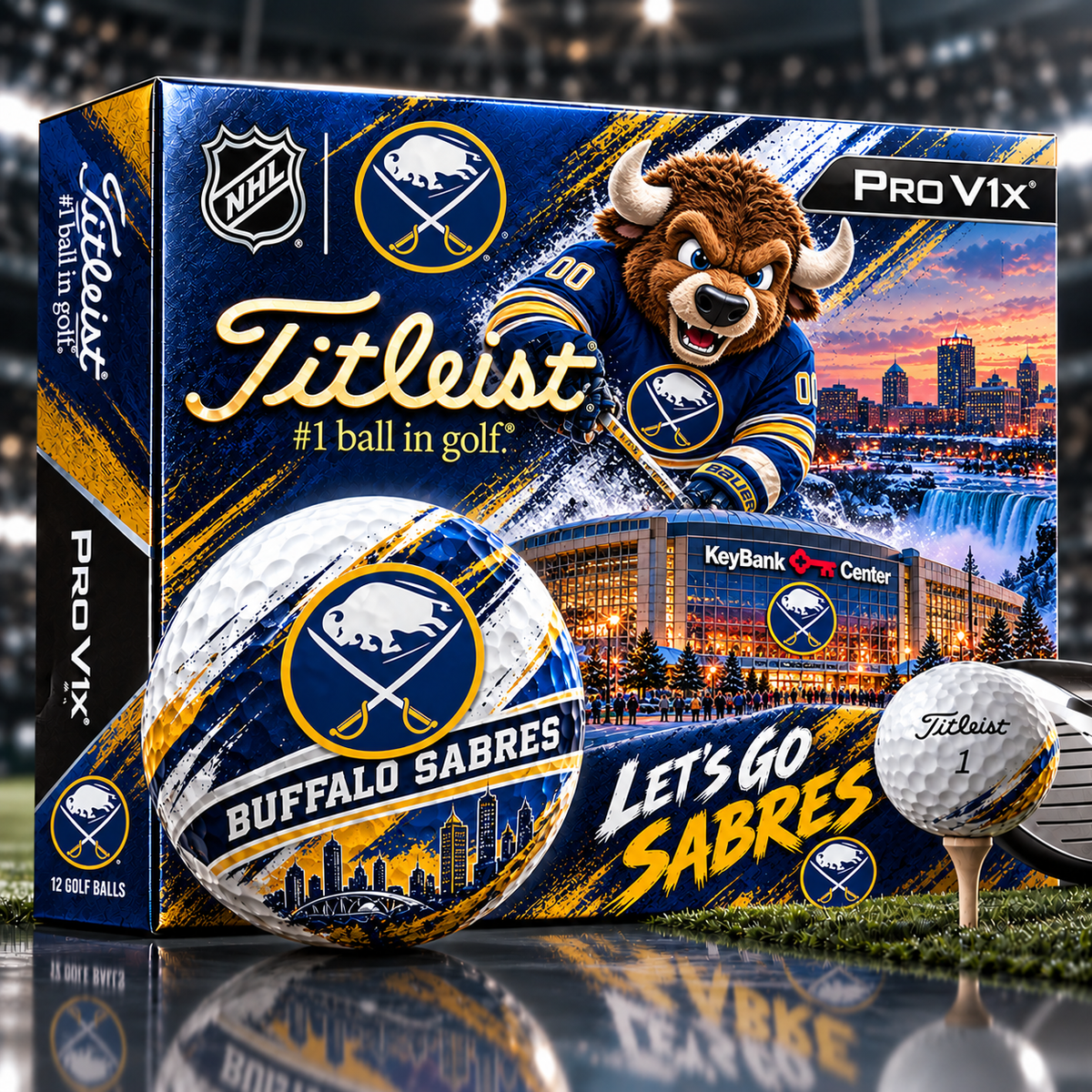 Premium NHL BS x Titleist Pro V1 Skyline & Stadium Golf Balls Set