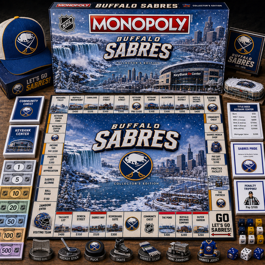 Premium NHL BUF Legacy Monopoly Collector’s Edition Board Game V2 NMD 150826 TTV