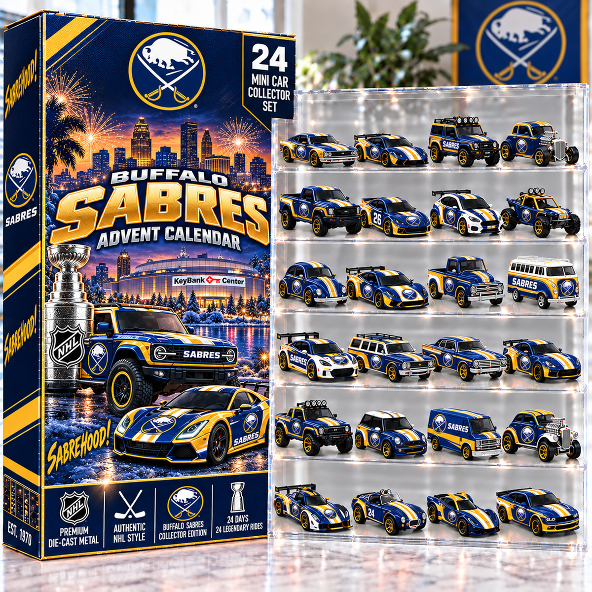 Premium NHL BUF Mini Car Advent Calendar V4
