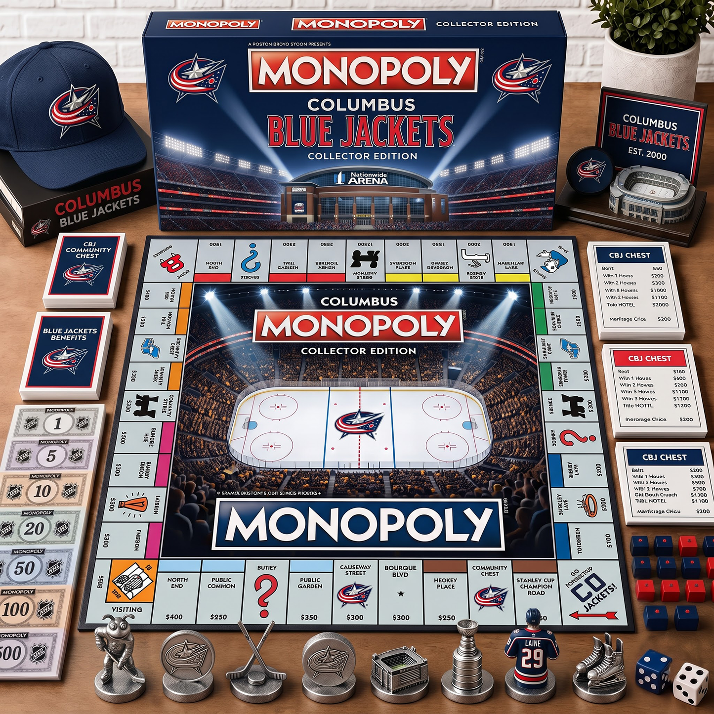 Premium NHL CBJ Monopoly Collector’s Edition Board Game