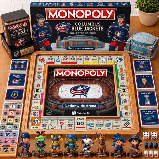 Premium NHL CBJ Nest Monopoly Collector’s Edition Board Game V4