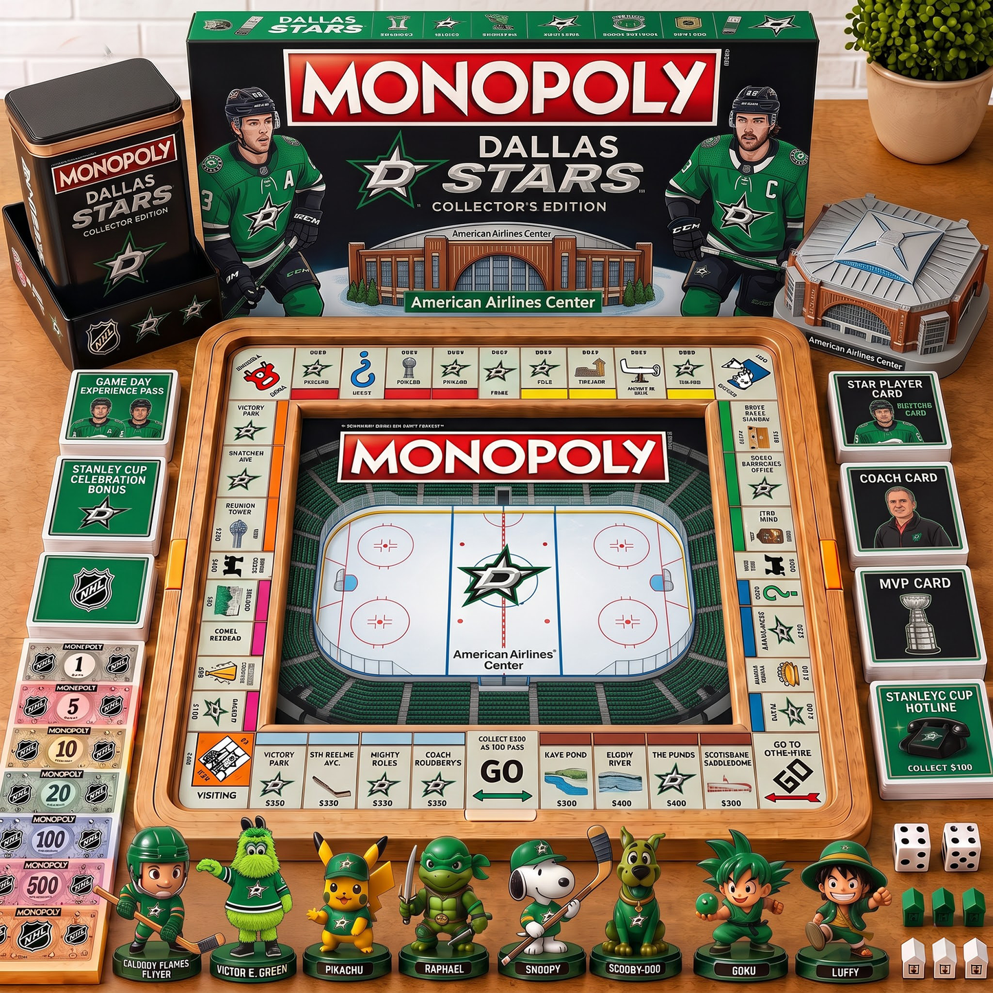 Premium NHL DAL Nest Monopoly Collector’s Edition Board Game V4