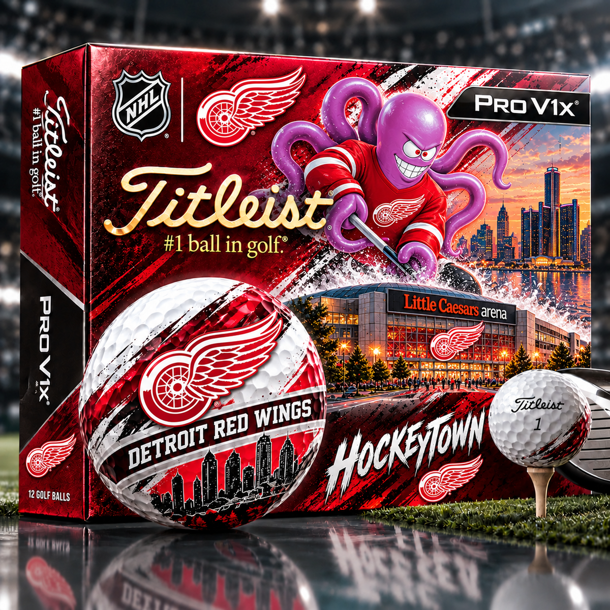 Premium NHL DRW x Titleist Pro V1 Skyline & Stadium Golf Balls Set