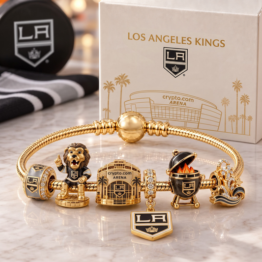 Premium NHL LAK Heritage Gold Charm Bracelet Set V3