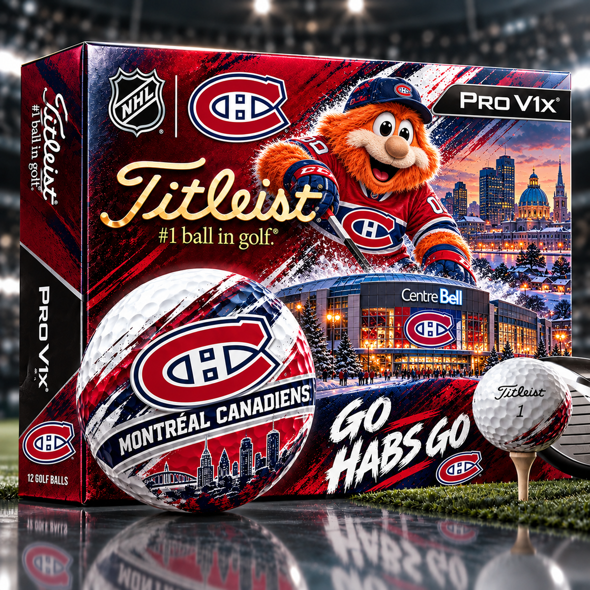 Premium NHL MC x Titleist Pro V1 Skyline & Stadium Golf Balls Set