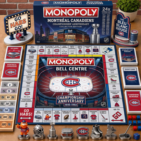 Premium NHL MON Championship Anniversary  Monopoly Collector’s Edition Board Game V3