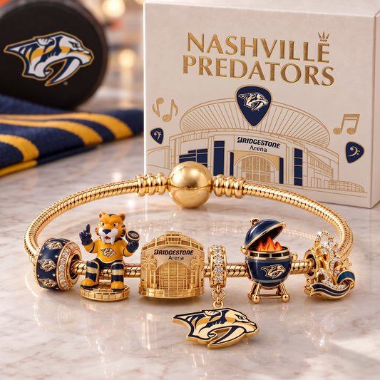 Premium NHL NAS Heritage Gold Charm Bracelet Set V3