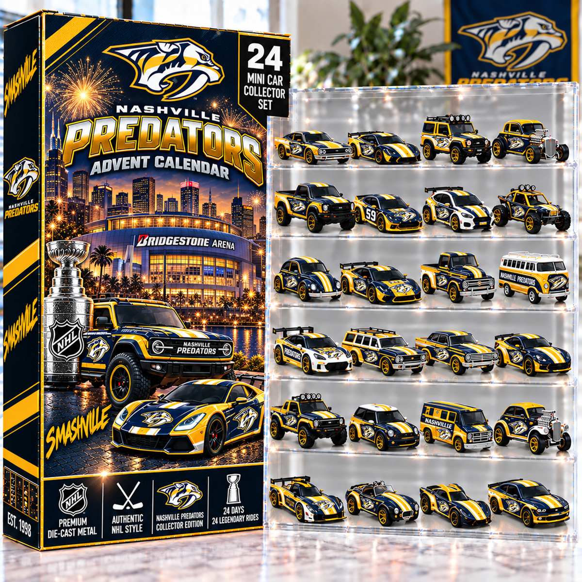 Premium NHL NAS Mini Car Advent Calendar V4