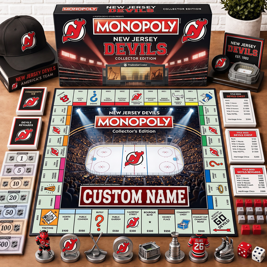 Premium NHL NJD Collector’s Edition Board Game Custom name