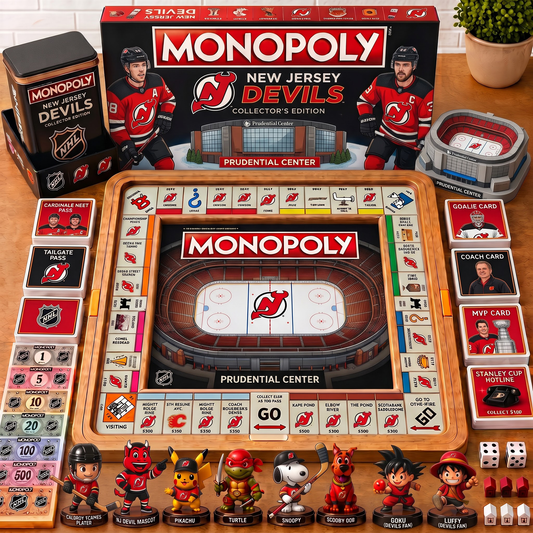 Premium NHL NJD Nest Monopoly Collector’s Edition Board Game V4