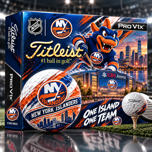 Premium NHL NYI x Titleist Pro V1 Skyline & Stadium Golf Balls Set