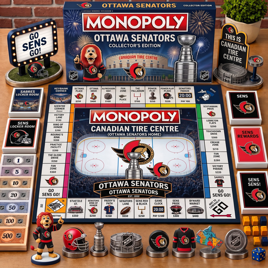 Premium NHL OTT Championship Anniversary  Monopoly Collector’s Edition Board Game V3