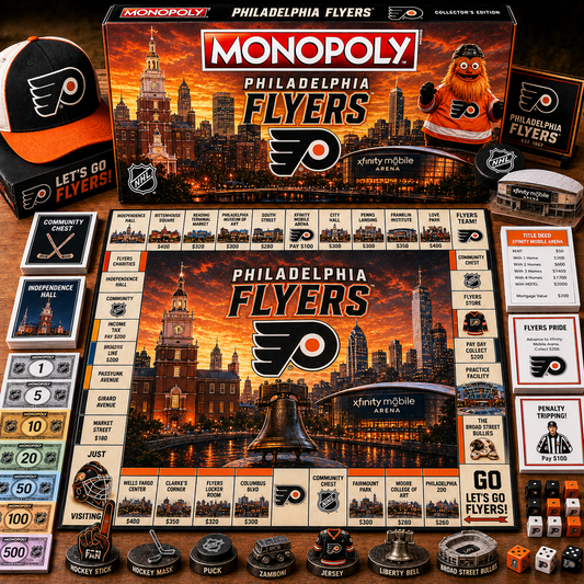 Premium NHL PHI Legacy Monopoly Collector’s Edition Board Game V2 NMD 150826 TTV