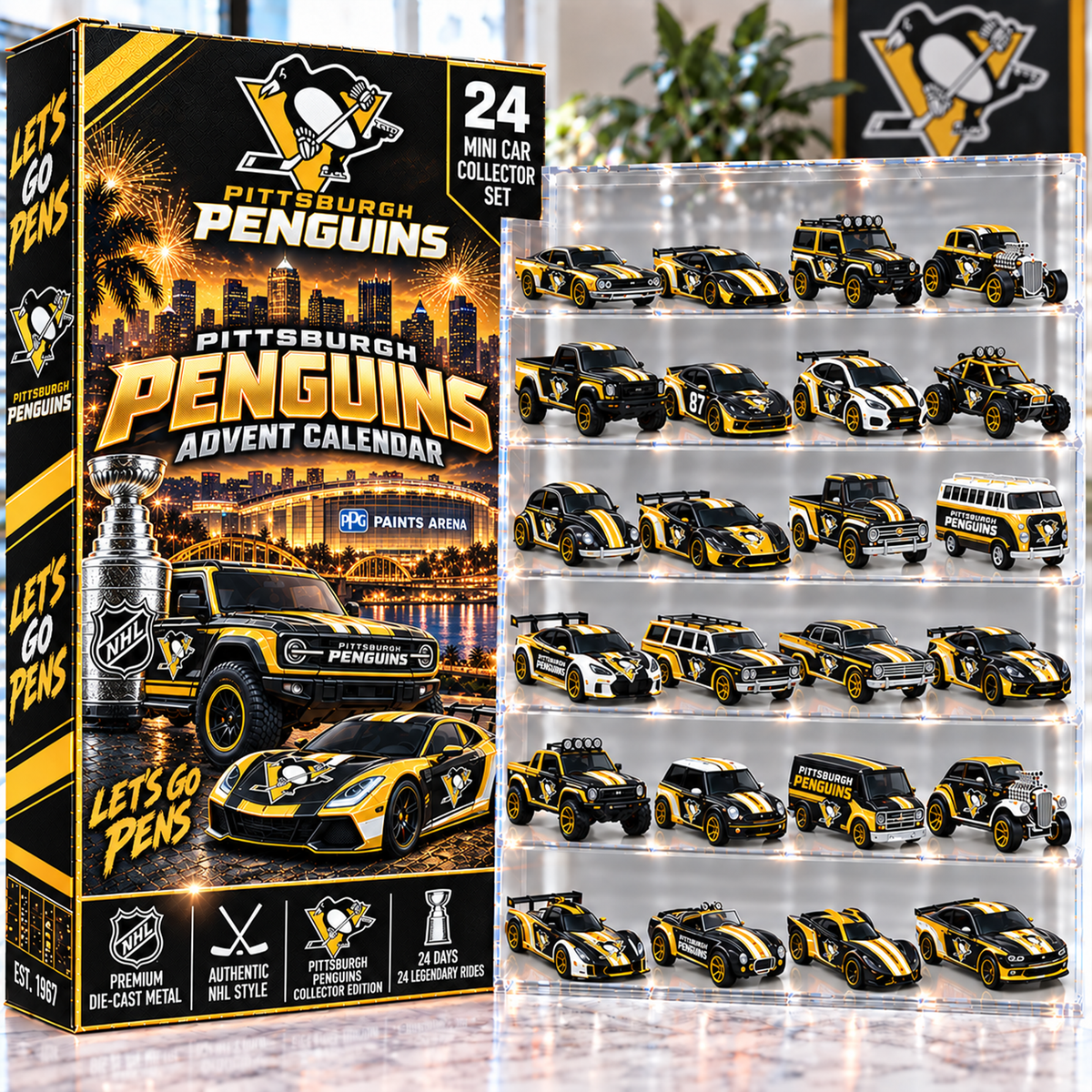 Premium NHL PIT Mini Car Advent Calendar V4