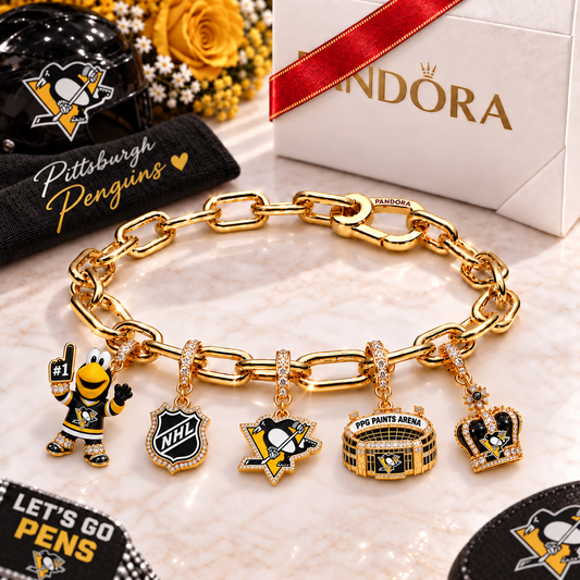 Premium NHL PP Game Day Gold Charm Bracelet V5