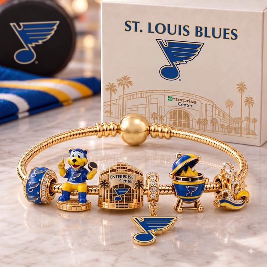 Premium NHL STL Heritage Gold Charm Bracelet Set V3