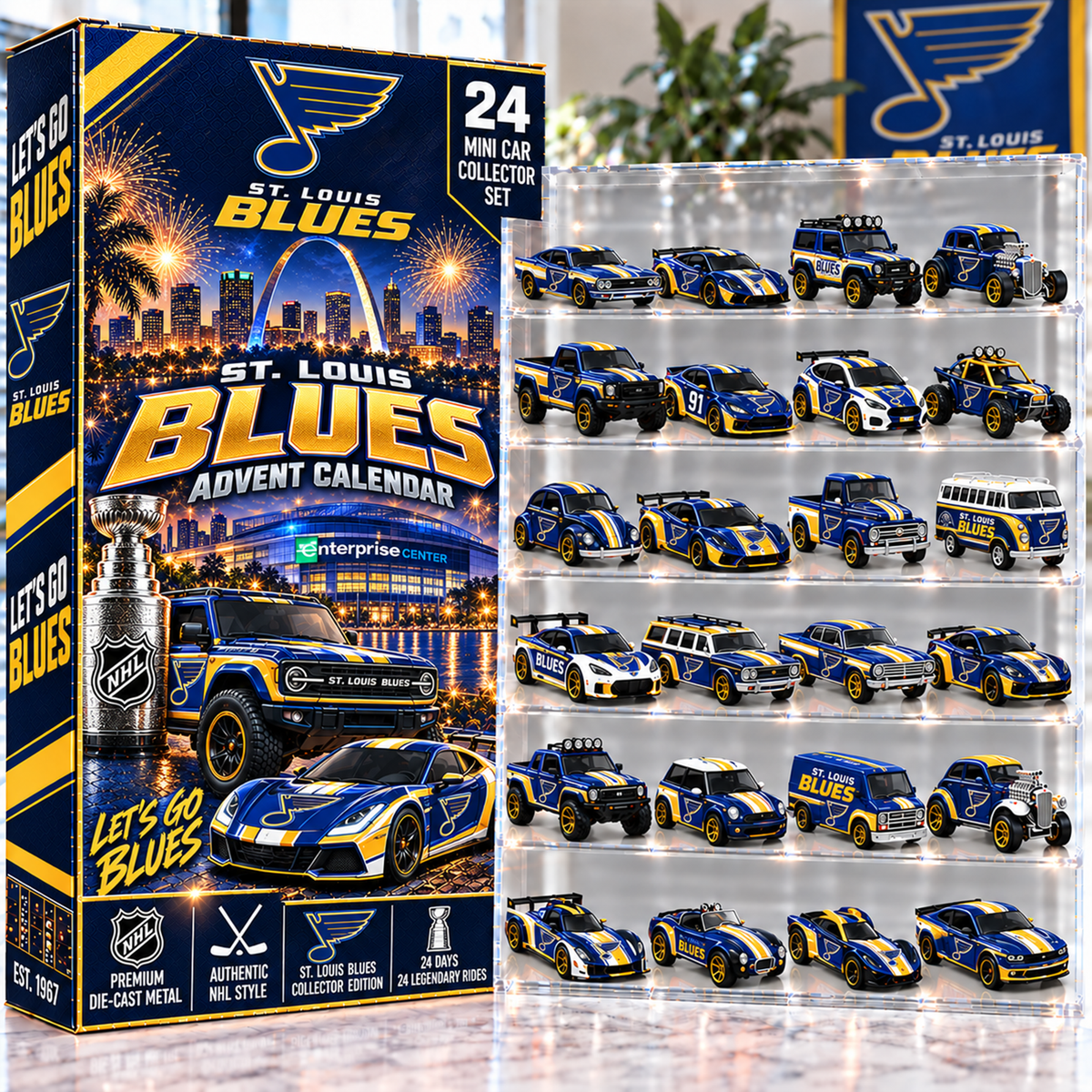 Premium NHL STL Mini Car Advent Calendar V4