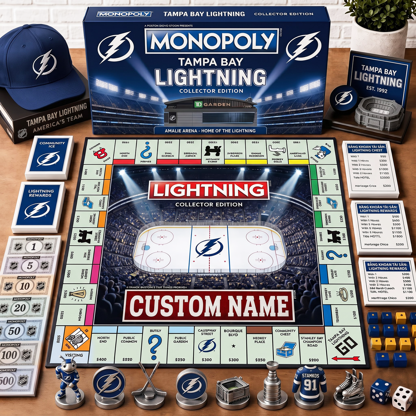 Premium NHL TBL Collector’s Edition Board Game Custom name