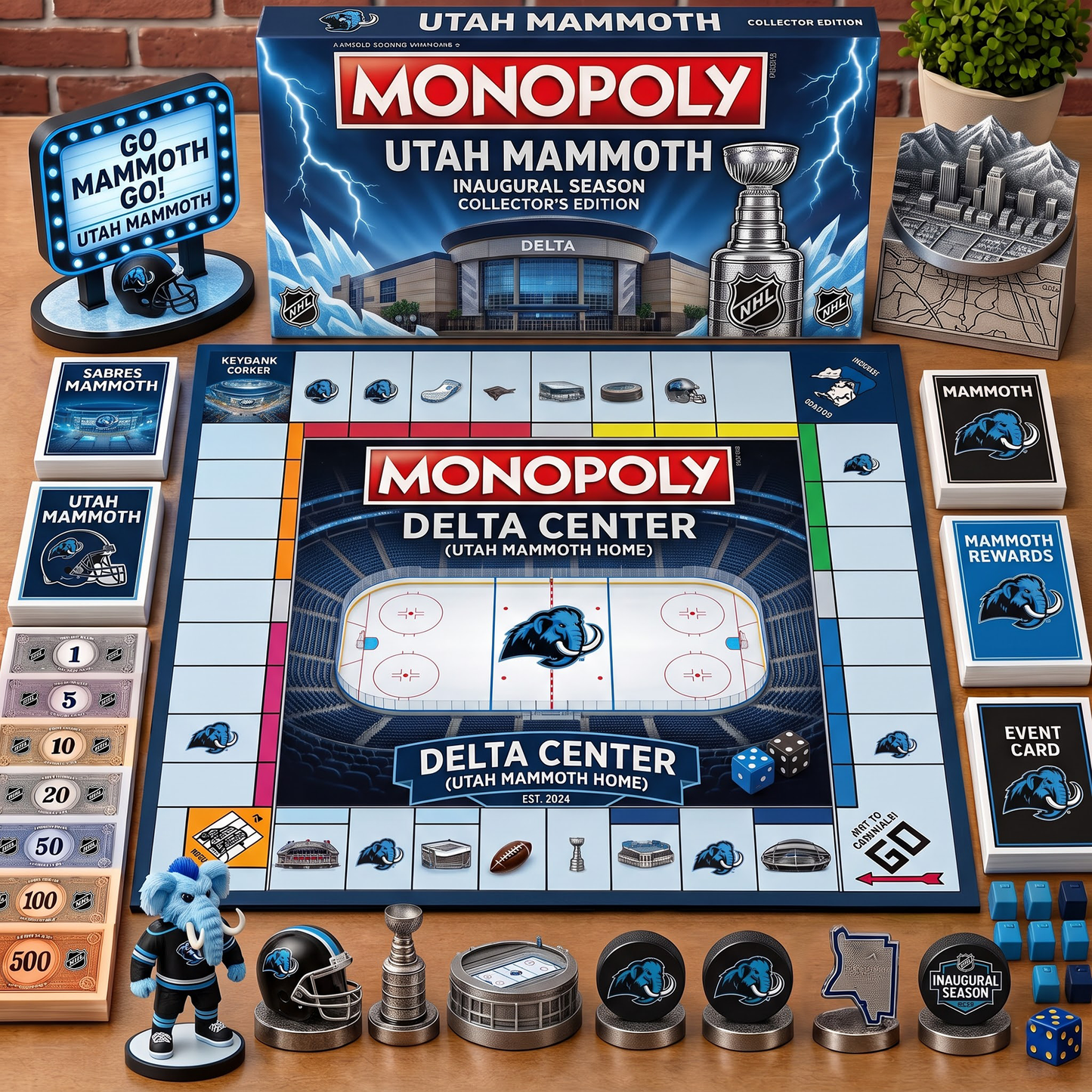 Premium NHL UM Championship Anniversary  Monopoly Collector’s Edition Board Game V3